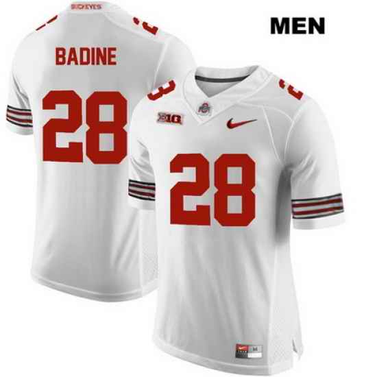 Alex Badine Ohio State Buckeyes Authentic Nike Mens Stitched  28 White College Football Jersey Jersey